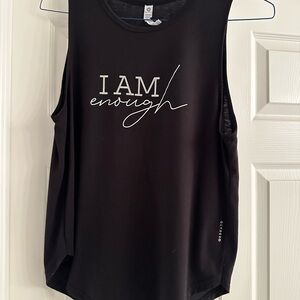 Glyder Black Muscle Tee with Empowering Script